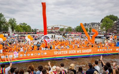 Nederlandse sport aanwezig op sportboot tijdens Canal Parade 2019